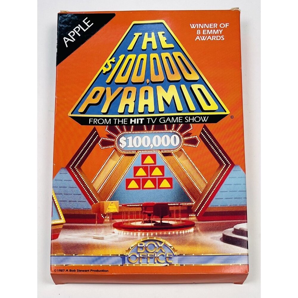 VTG 1987 Basada Box Office The $100,000 Pyramid Apple Game BOX ONLY **No Disk**